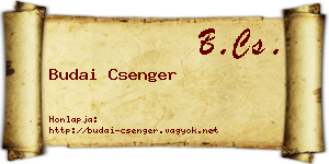 Budai Csenger névjegykártya